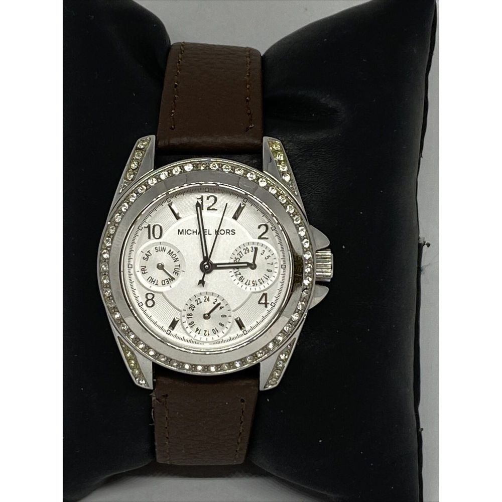 Michael Kors Blair MK5612 Women's Brown Leather Analog Quartz Wrist Watch HO447
